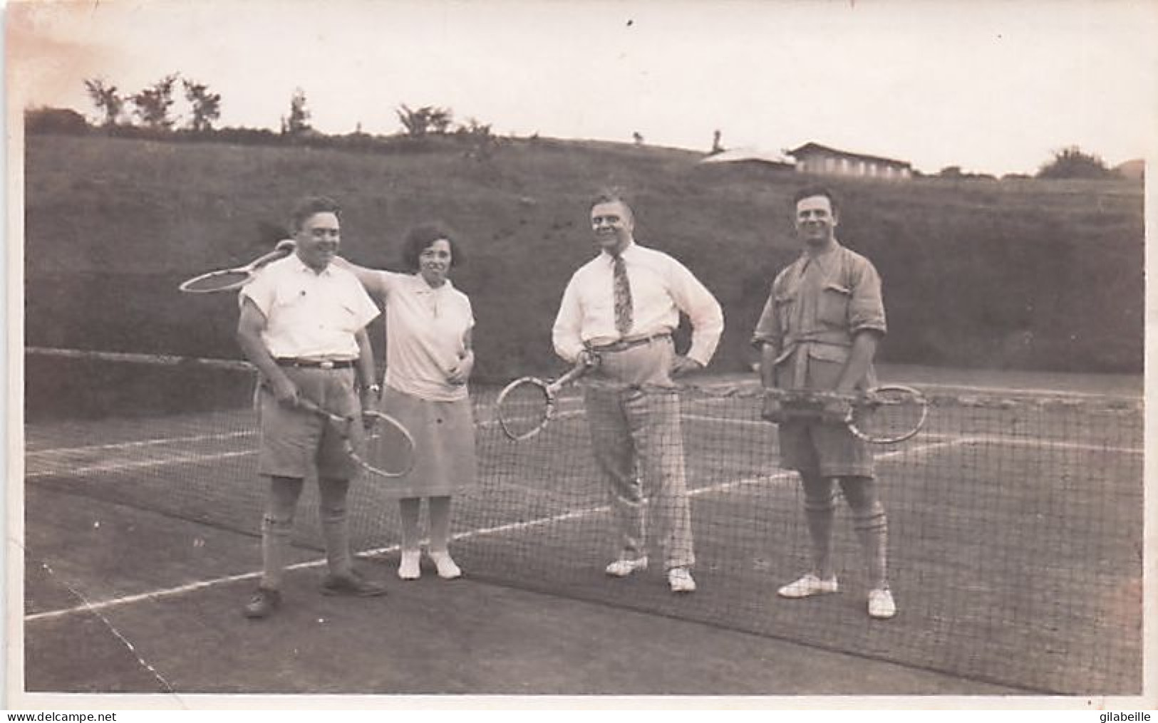 Tennis - Photo Originale 1954 - La Pose Photo Avant La Rencontre - Sporten