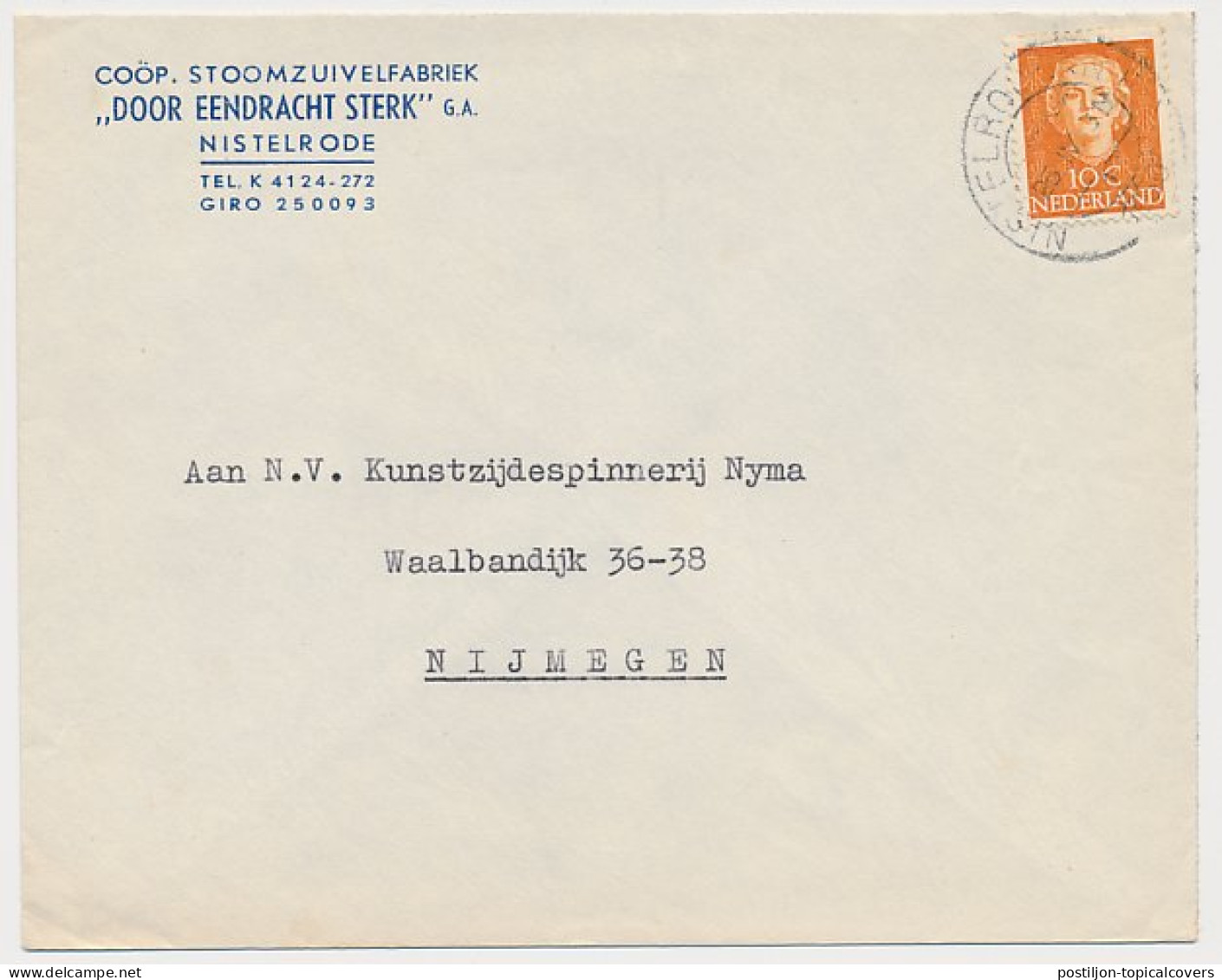 Firma Envelop Nistelrode 1950 - Stoomzuivelfabriek - Zonder Classificatie