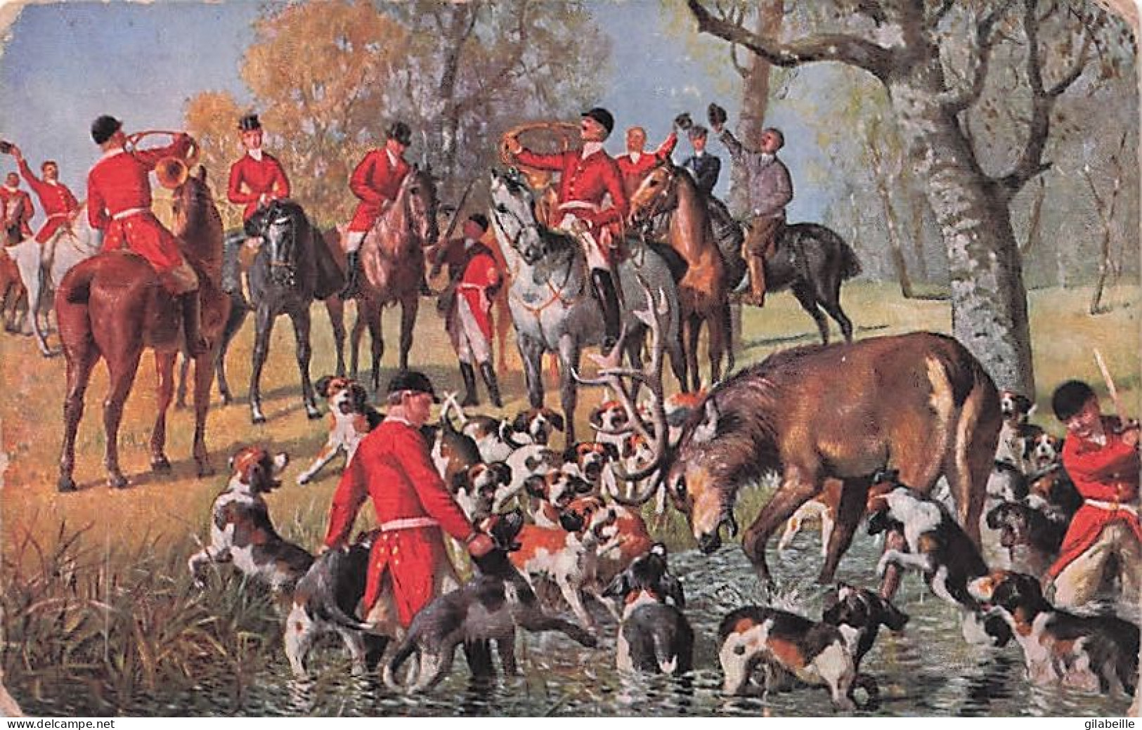 Sports -  Chasse A Courre - L'hallali - 1900 ? - Hunting