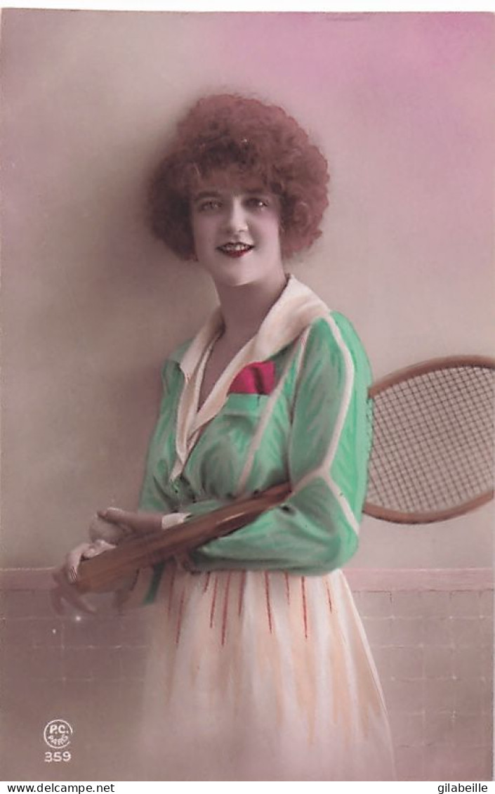 Fantaisie - 1921 - Lot 7 Cartes - Jeune Femme Joueuse De Tennis -  - Vrouwen