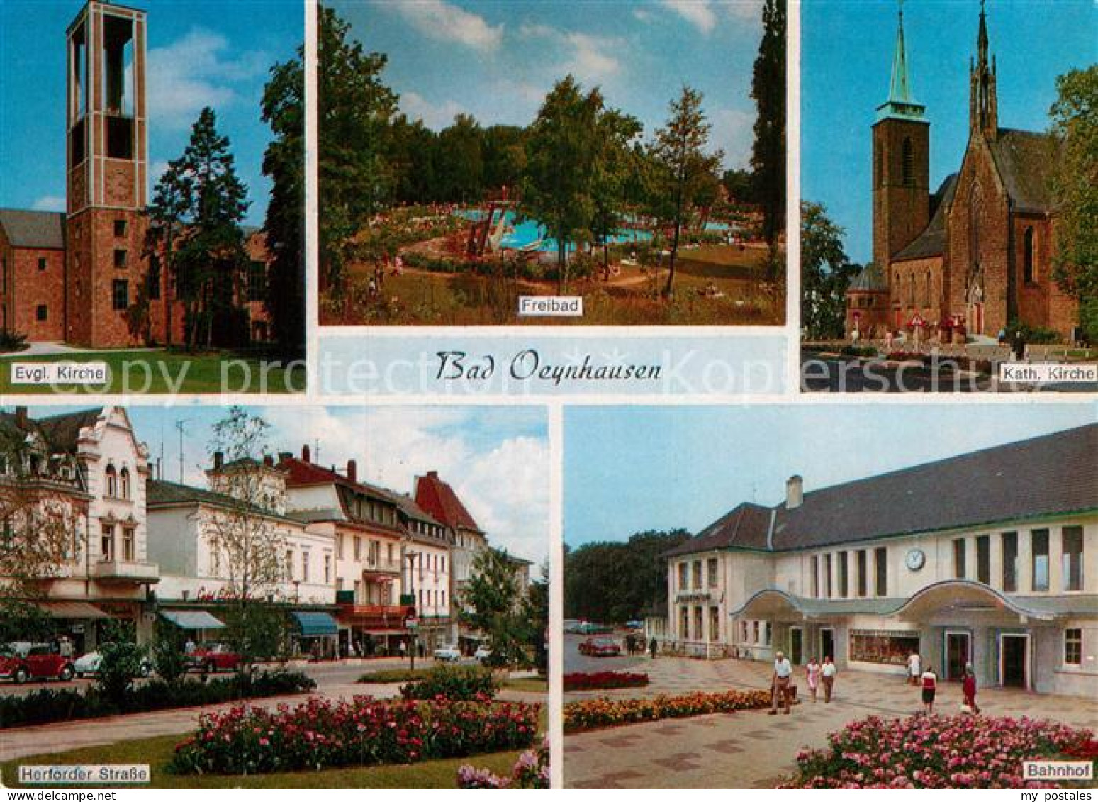73020227 Bad Oeynhausen Katholische Evangelische Kirche Bahnhof Herforder Strass - Bad Oeynhausen