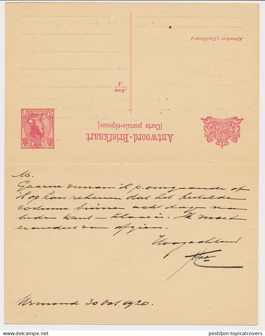 Briefkaart G. 105 Urmond - Maastricht 1920 - Postwaardestukken