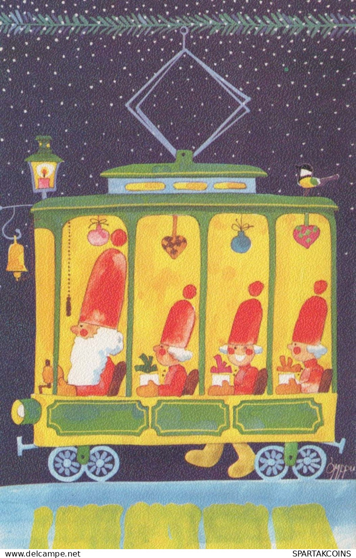 PÈRE NOËL Bonne Année Noël Vintage Carte Postale CPSMPF #PKG326.FR - Kerstman