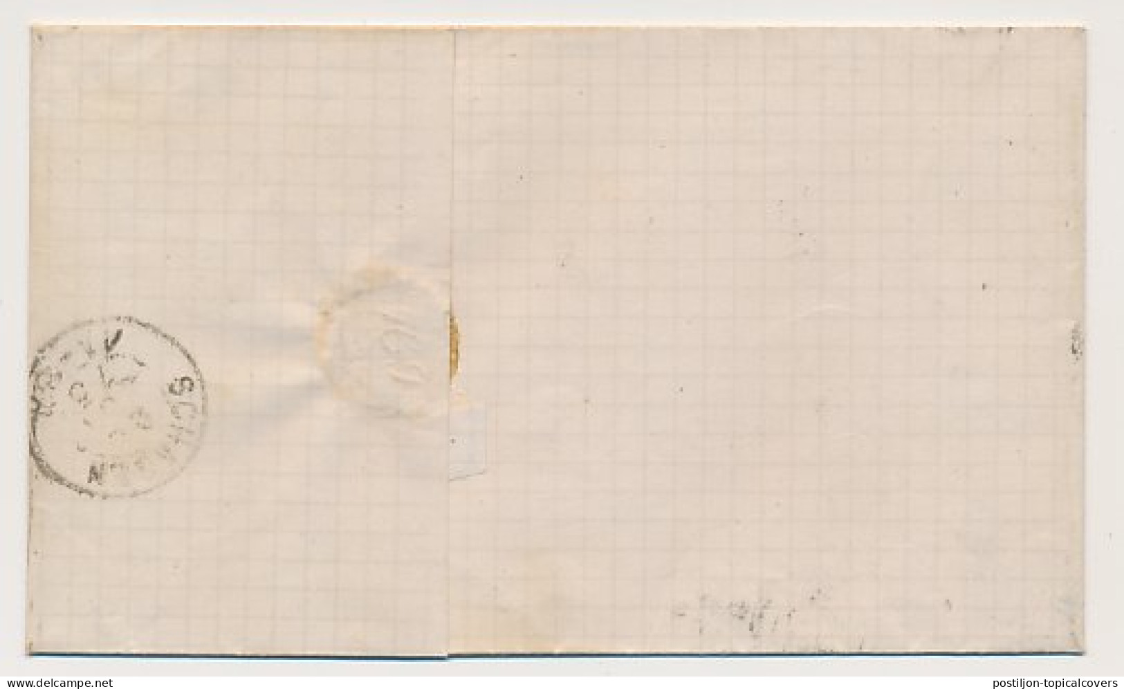Anna Paulowna Polder Trein Takjestempel Haarlem - Helder 1873 - Lettres & Documents