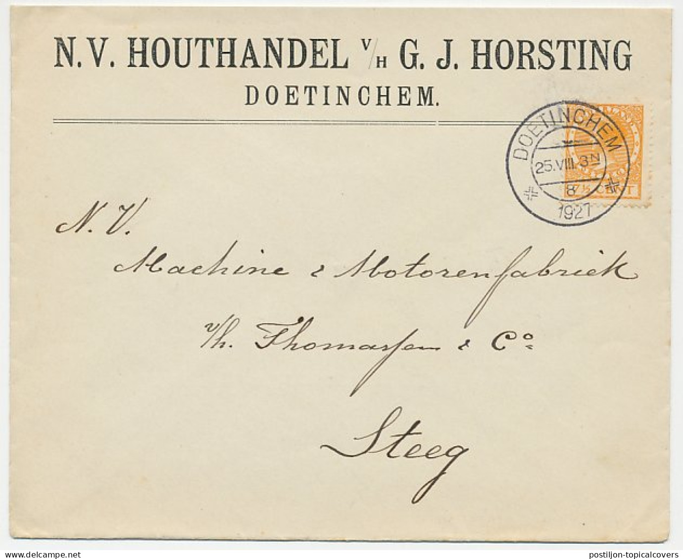 Firma Envelop Doetinchem 1927 - Houthandel  - Zonder Classificatie