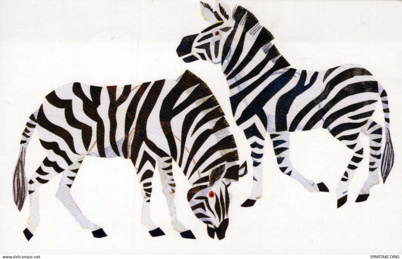 ZÈBRE Animaux Vintage Carte Postale CPSM #PBR939.FR - Zebra's