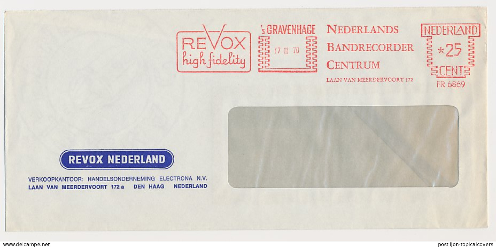 Meter Cover Netherlands 1970 Tape Recorder - Revox - High Fidelity - Música