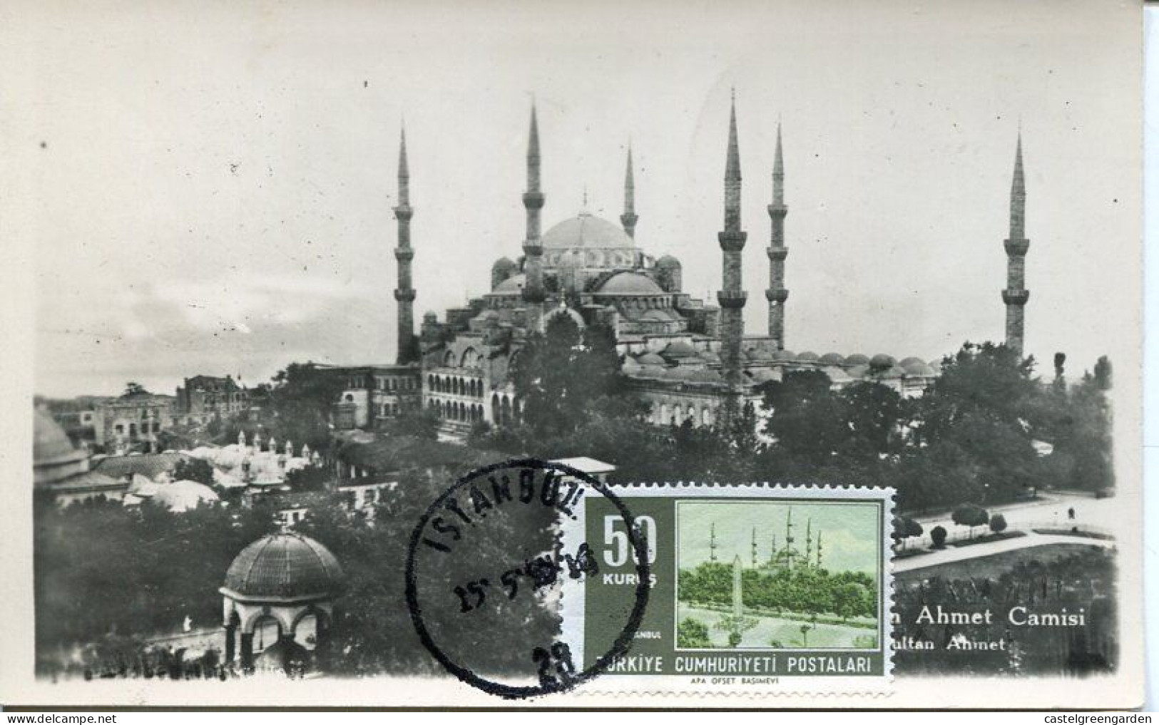 X0526 Turkey,maximum Card 1959 The Mosque Of Istanbul, Architecture - Maximum Cards