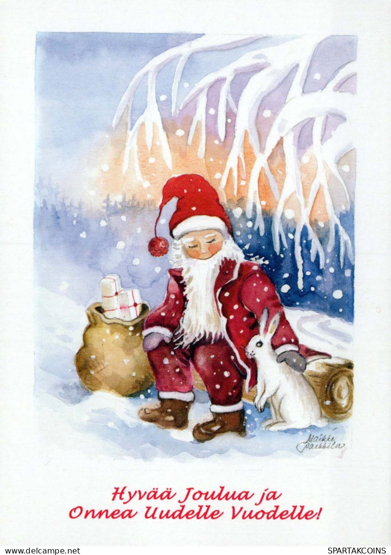 PÈRE NOËL Bonne Année Noël Vintage Carte Postale CPSM #PBL477.FR - Santa Claus