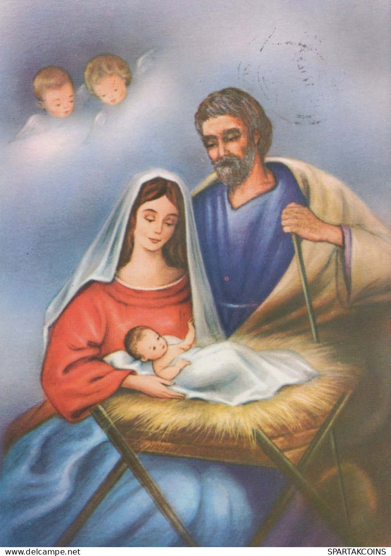 Vierge Marie Madone Bébé JÉSUS Noël Religion Vintage Carte Postale CPSM #PBB755.FR - Jungfräuliche Marie Und Madona