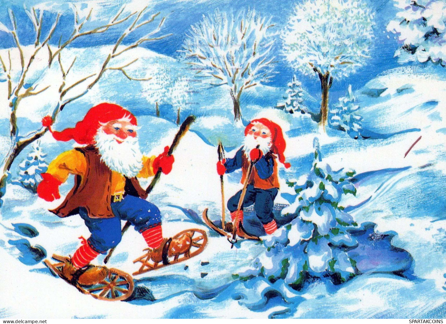 PÈRE NOËL Bonne Année Noël Vintage Carte Postale CPSM #PBB309.FR - Santa Claus