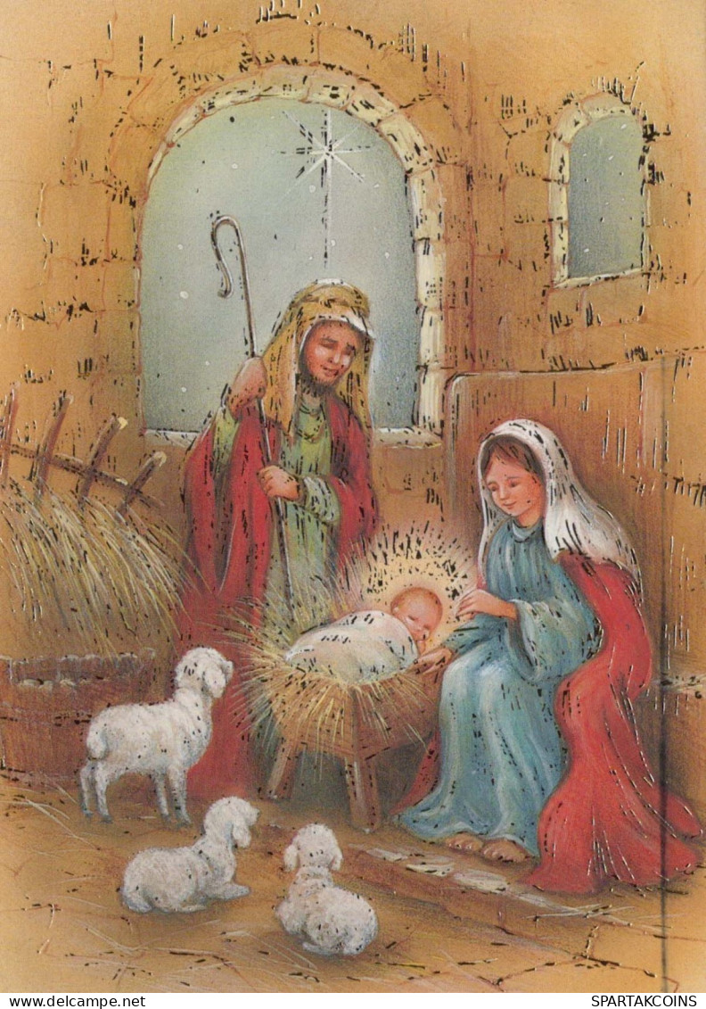 ENFANTS Scène Paysage Bébé JÉSUS Vintage Carte Postale CPSM #PBB561.FR - Escenas & Paisajes