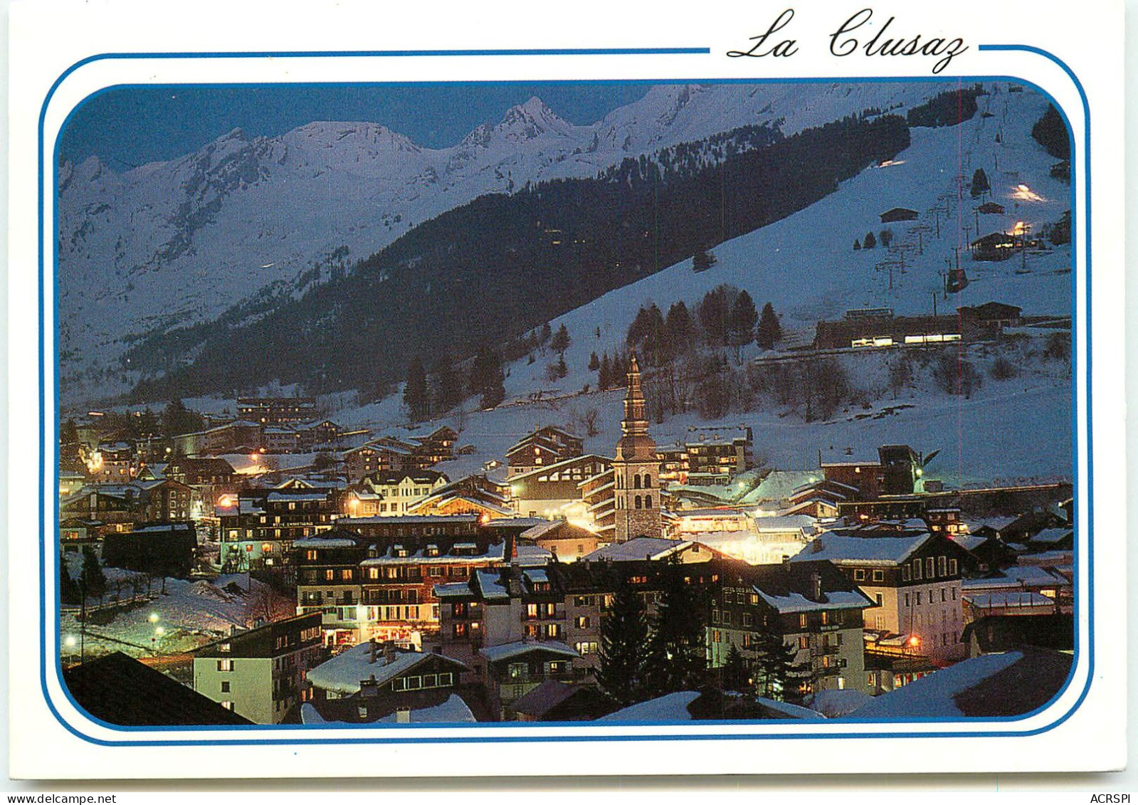 LA CLUSAZ Crépuscule Sur Le Village  RR 1297 - La Clusaz