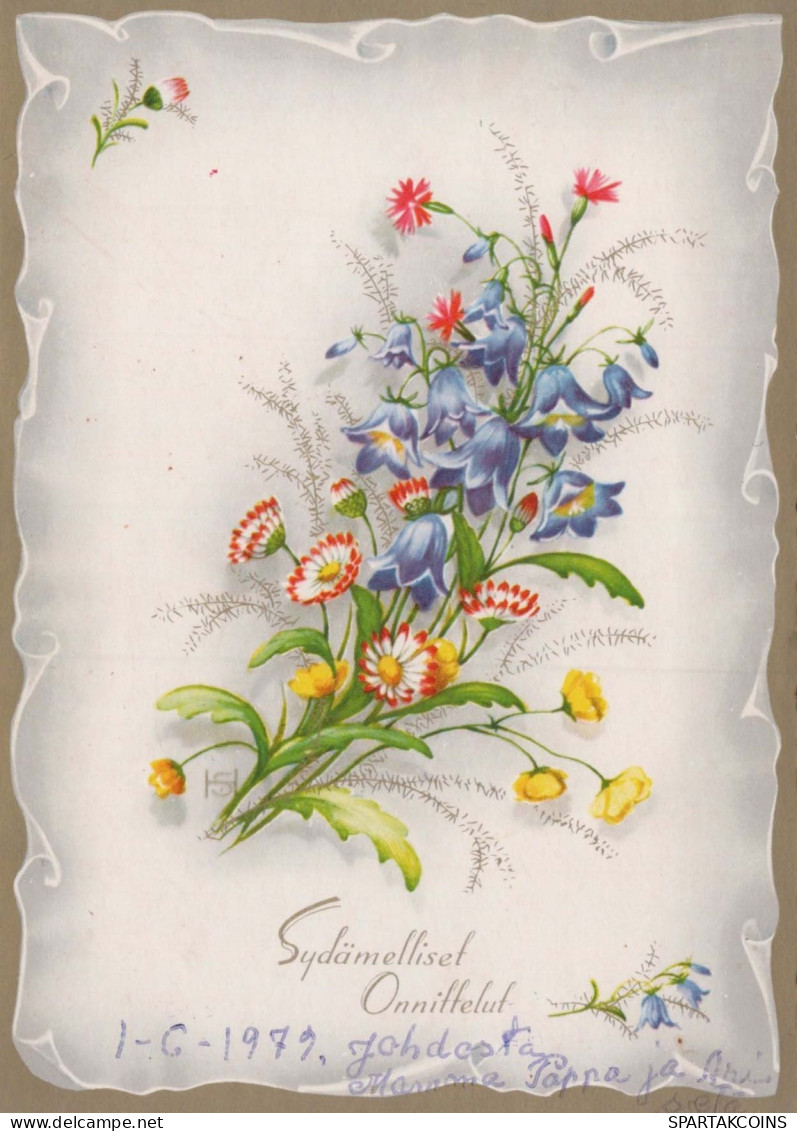 FLEURS Vintage Carte Postale CPSM #PAR599.FR - Flowers