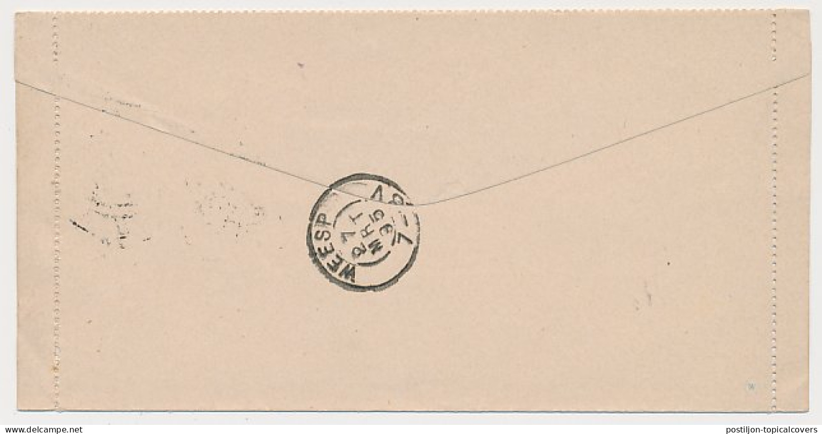 Postblad G. 2 B Utrecht - Weesp 1895 - Postal Stationery