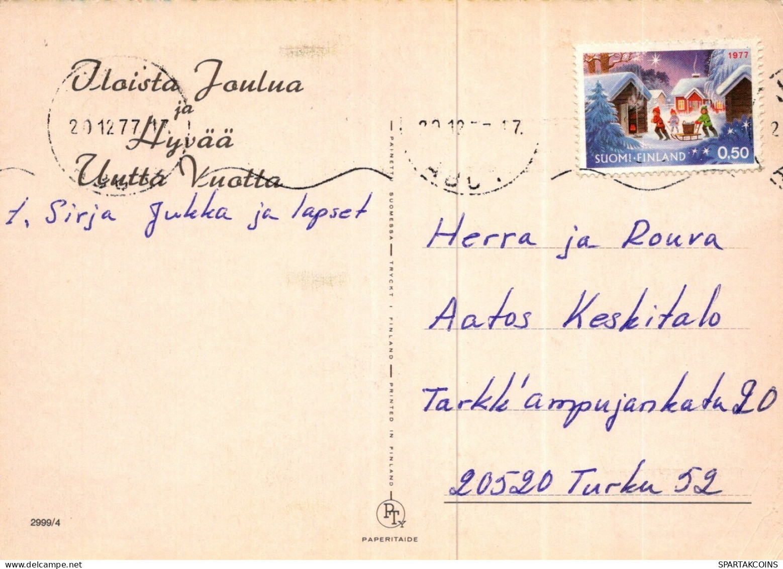 PÈRE NOËL NOËL Fêtes Voeux Vintage Carte Postale CPSM #PAK970.FR - Santa Claus