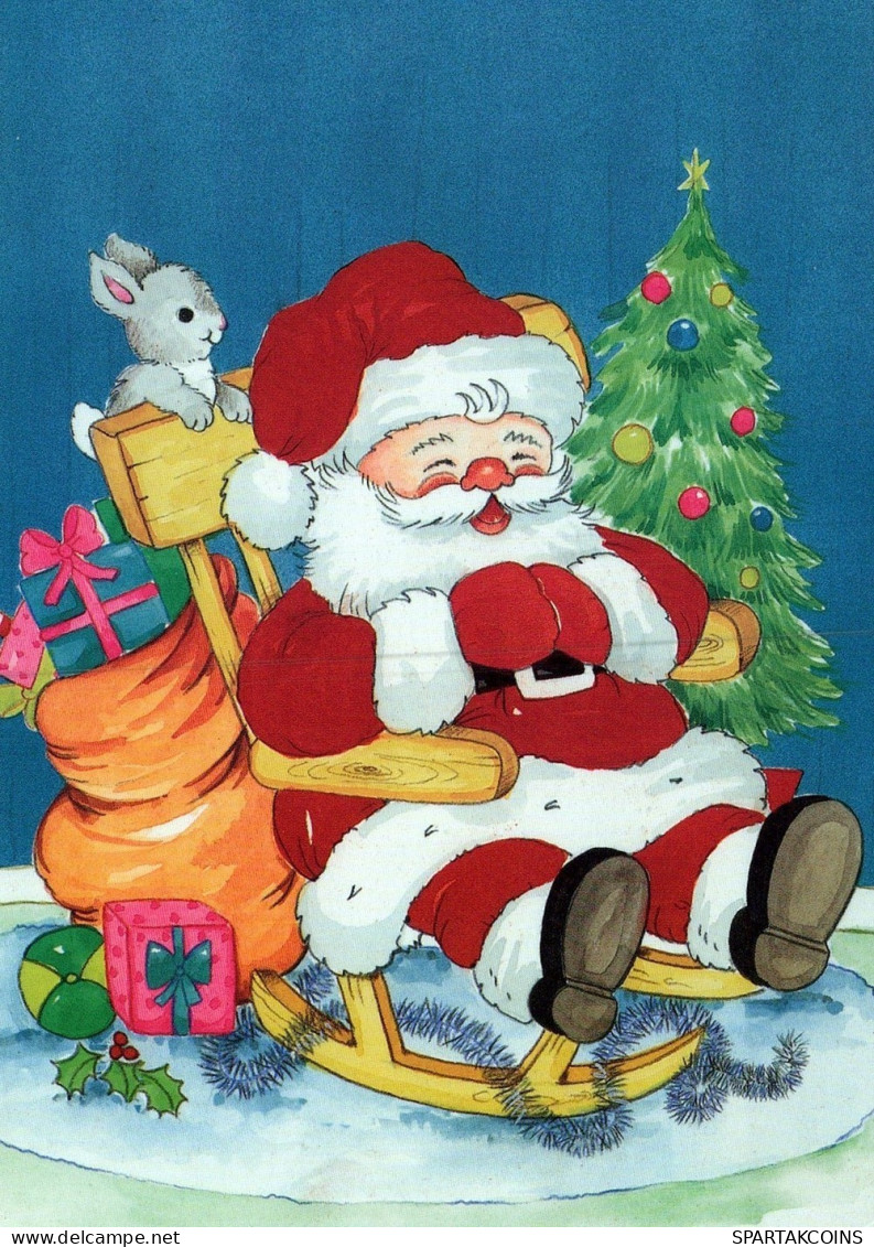 PÈRE NOËL NOËL Fêtes Voeux Vintage Carte Postale CPSM #PAK690.FR - Santa Claus