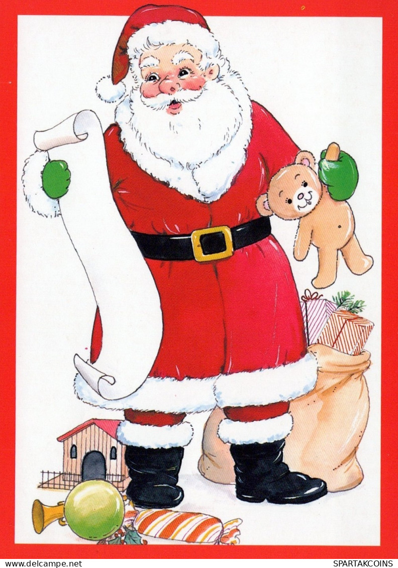 PÈRE NOËL NOËL Fêtes Voeux Vintage Carte Postale CPSM #PAJ511.FR - Santa Claus