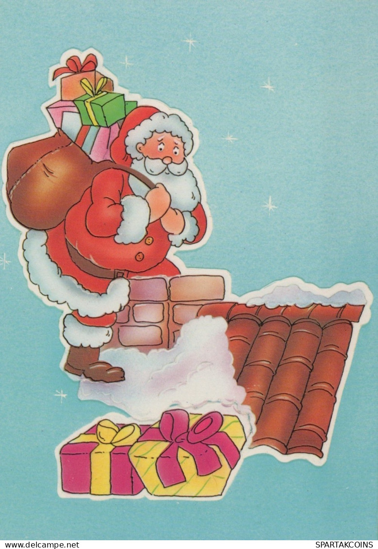 PÈRE NOËL NOËL Fêtes Voeux Vintage Carte Postale CPSM #PAJ715.FR - Santa Claus