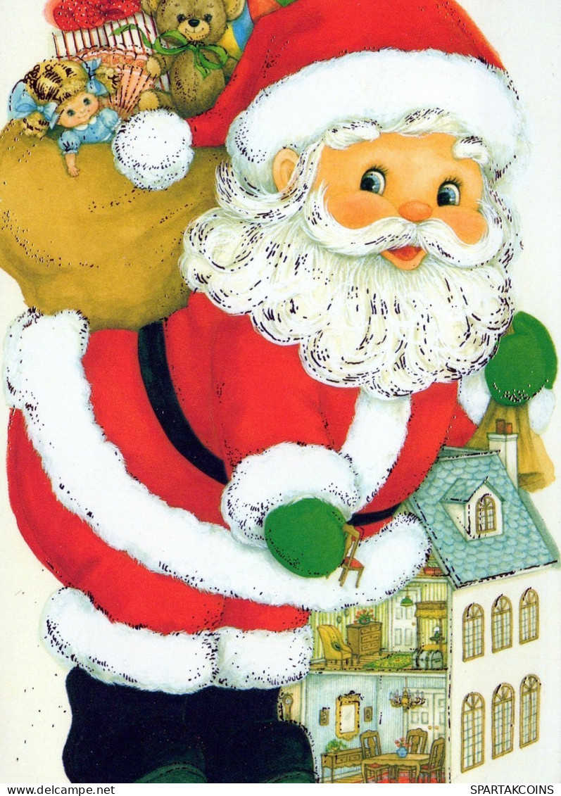 PÈRE NOËL NOËL Fêtes Voeux Vintage Carte Postale CPSM #PAJ577.FR - Santa Claus