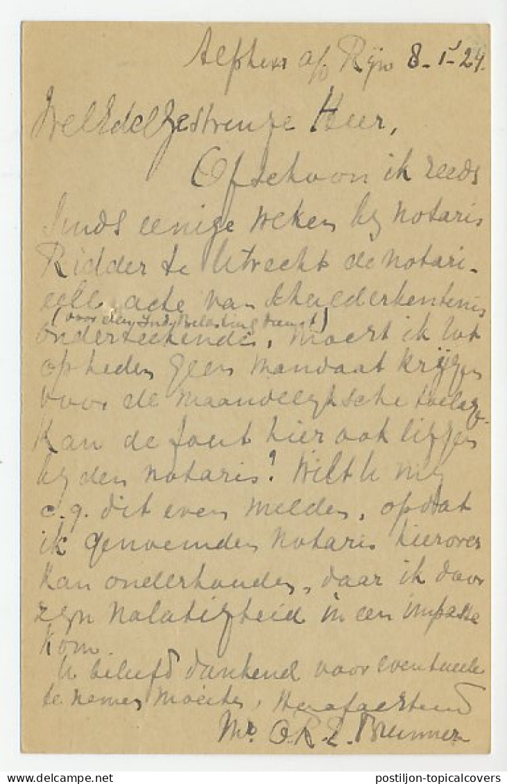 Alphen A/d Rijn - Den Haag 1924 - Bestellerstempel - Sin Clasificación