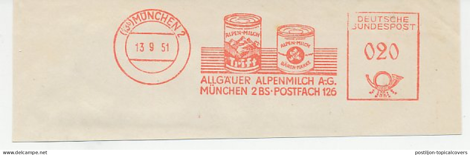 Meter Cut Germany 1951 Alpine Milk - Levensmiddelen