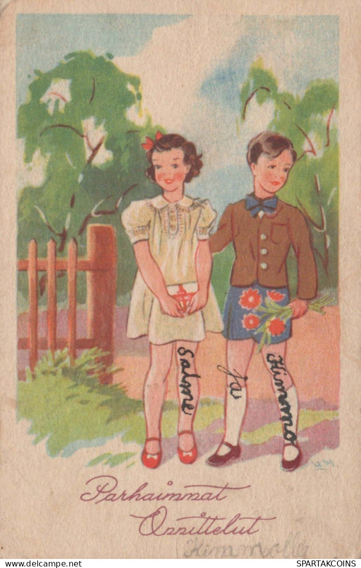 CHILDREN CHILDREN Scene S Landscapes Vintage Postcard CPSMPF #PKG647.GB - Scènes & Paysages