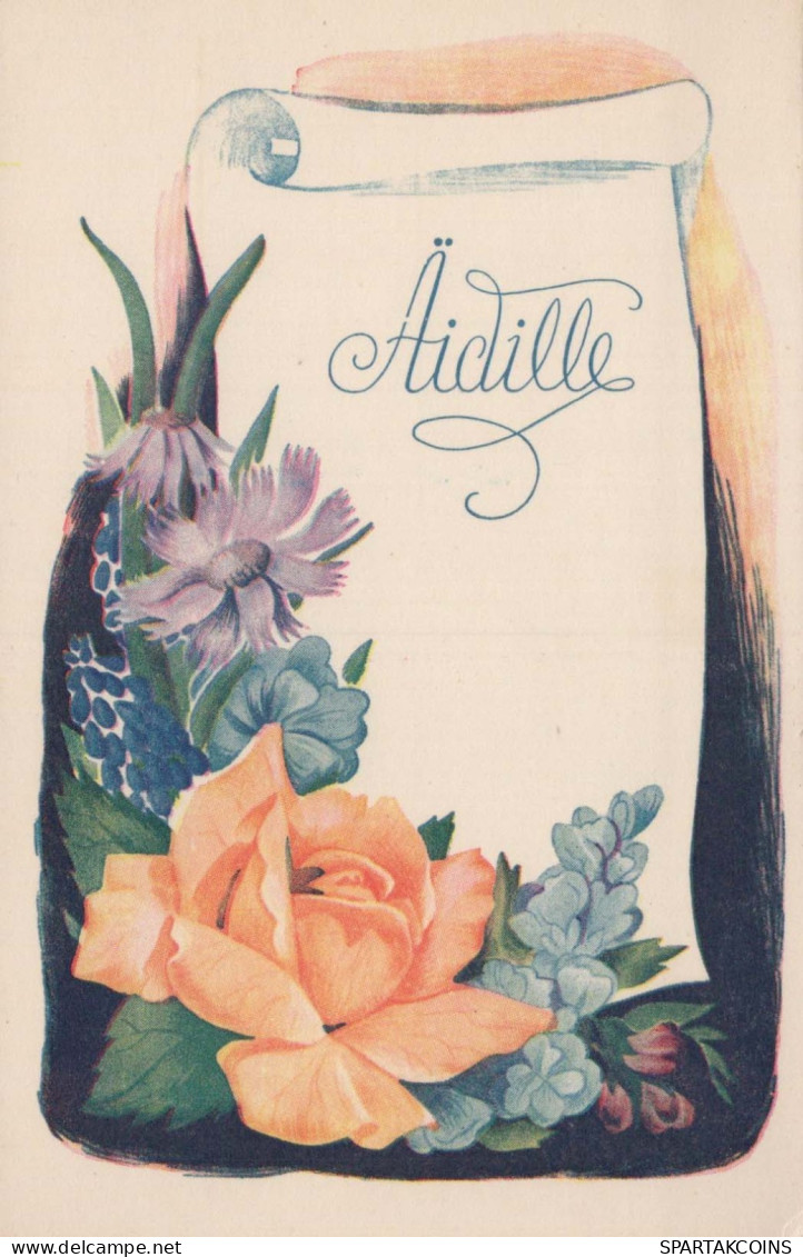 FLOWERS Vintage Postcard CPA #PKE600.GB - Bloemen