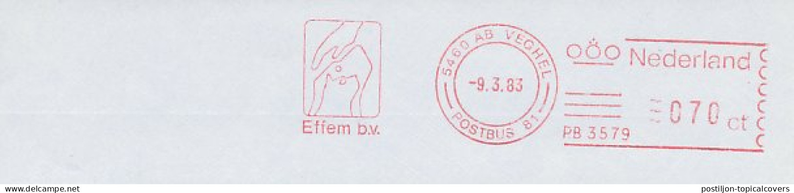 Meter Cut Netherlands 1983 Dog - Cat - Altri & Non Classificati