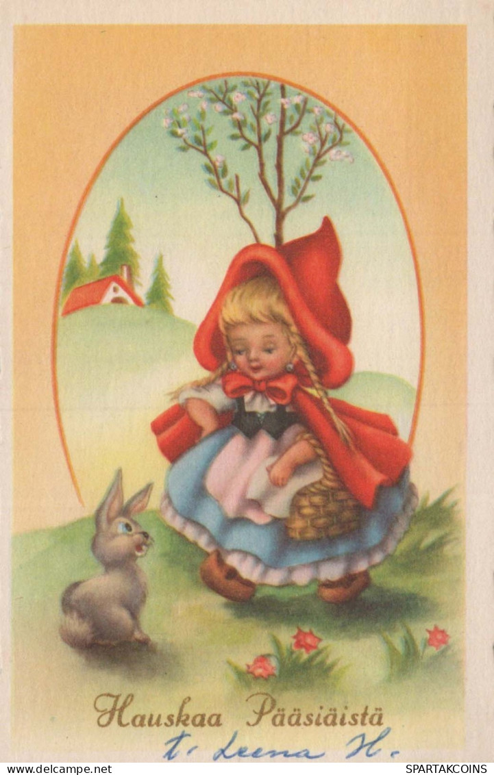 EASTER CHILDREN EGG Vintage Postcard CPA #PKE349.GB - Ostern