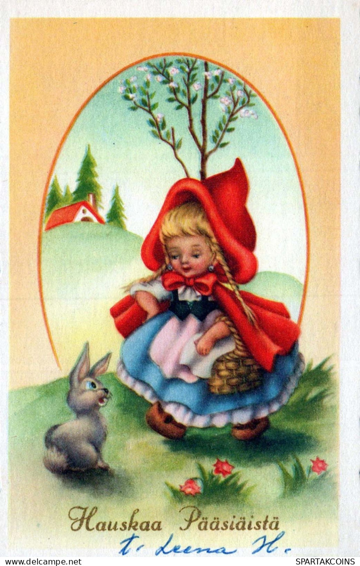 EASTER CHILDREN EGG Vintage Postcard CPA #PKE349.GB - Pâques