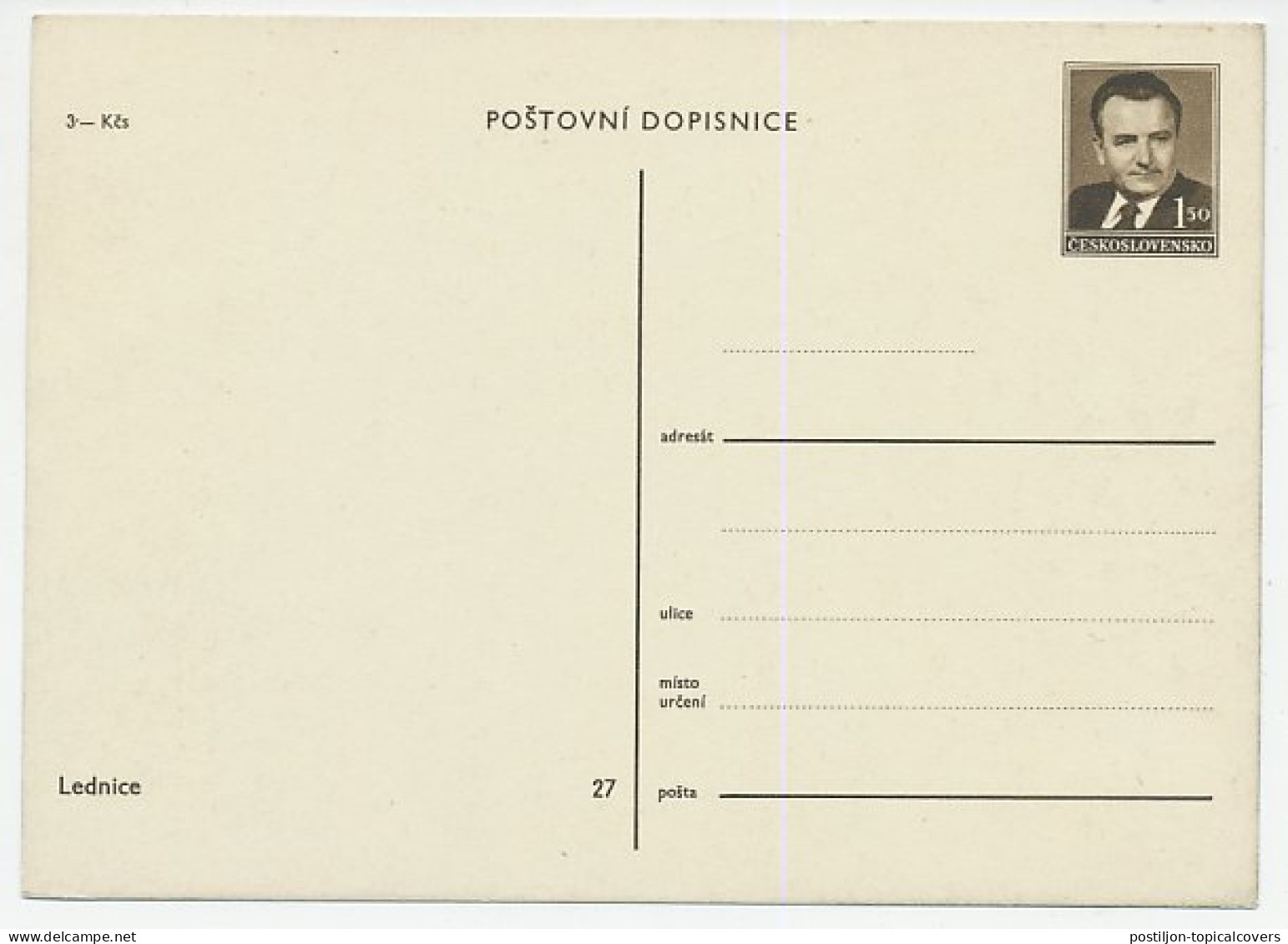 Postal Stationery Czechoslovakia 1949 Castle - Lednice - Kastelen