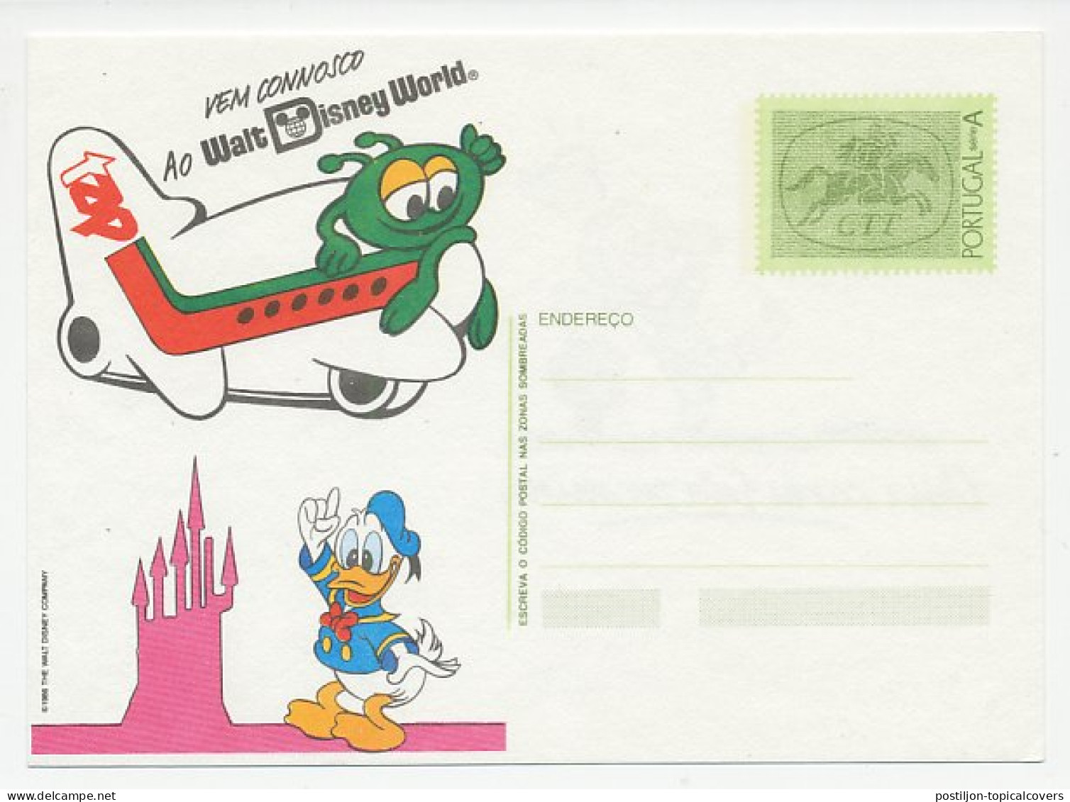 Postal Stationery Portugal 1986 Walt Disney - Donald Duck - Football - Disney
