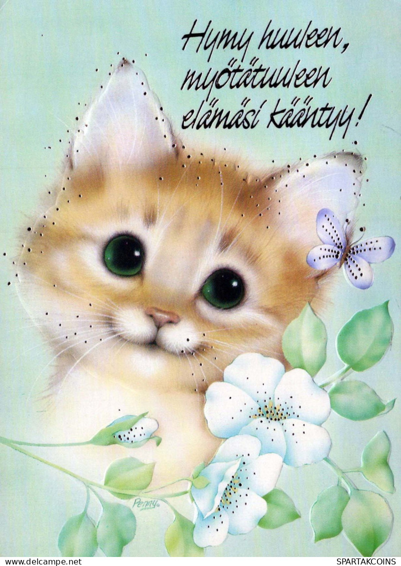 CAT KITTY Animals Vintage Postcard CPSM #PBR011.GB - Chats