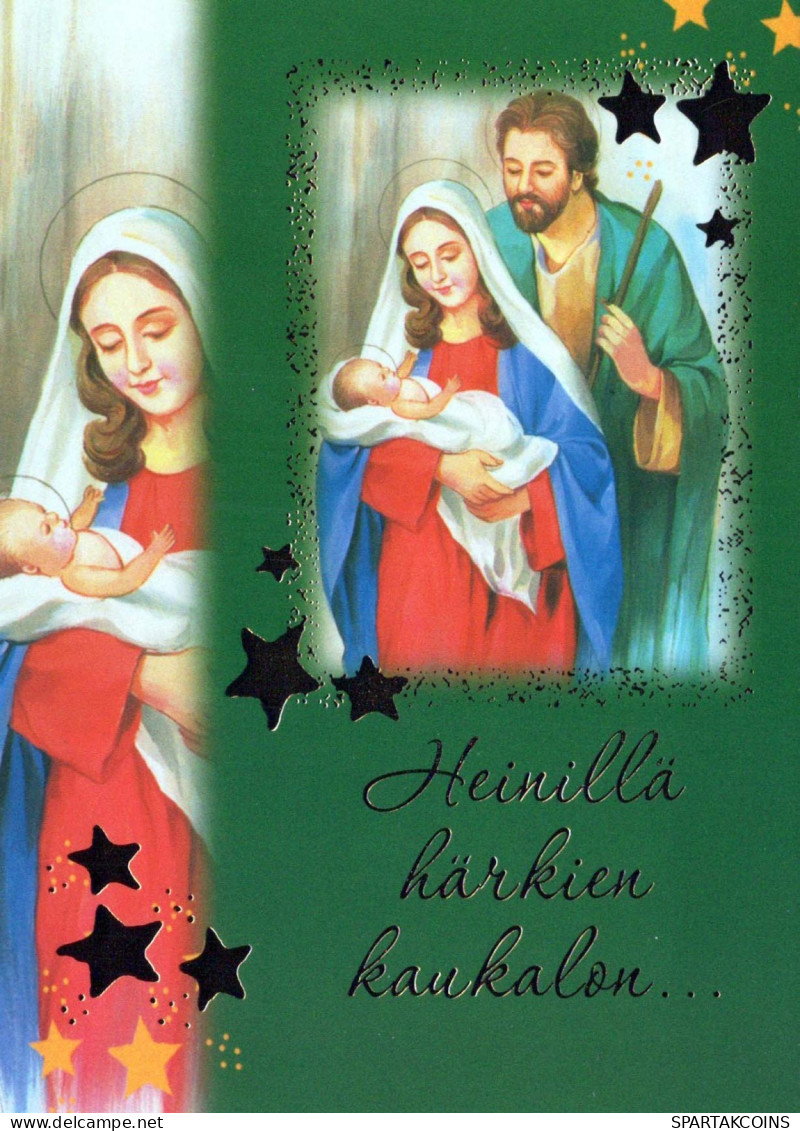 Virgen Mary Madonna Baby JESUS Christmas Religion Vintage Postcard CPSM #PBP721.GB - Vierge Marie & Madones