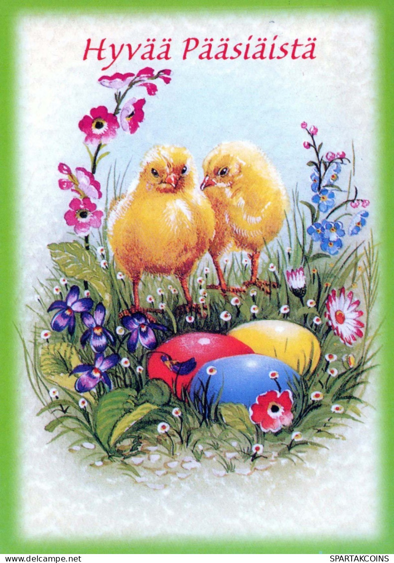 EASTER CHICKEN EGG Vintage Postcard CPSM #PBO712.GB - Pasen