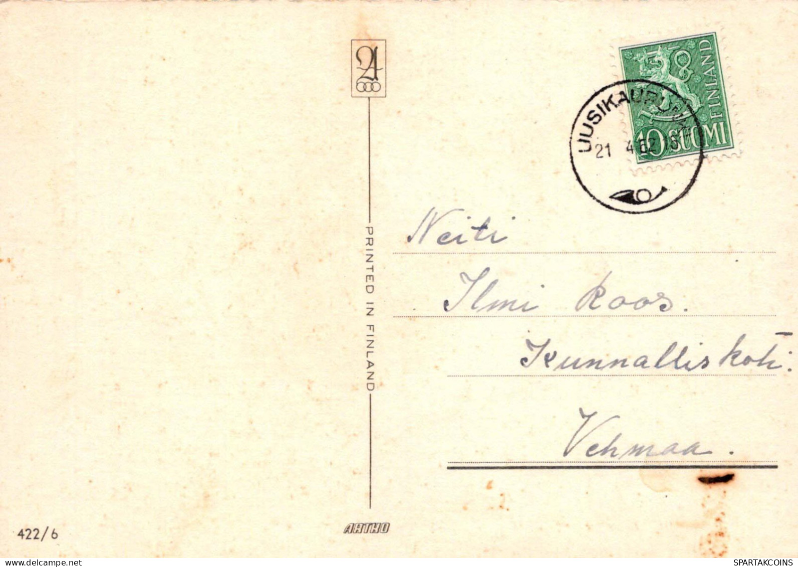 EASTER CHICKEN EGG Vintage Postcard CPSM #PBO839.GB - Pasen