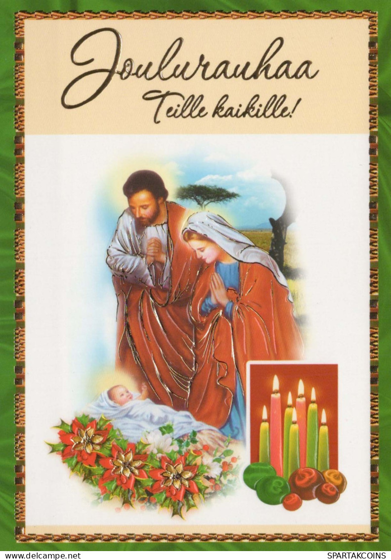 Virgen Mary Madonna Baby JESUS Christmas Religion Vintage Postcard CPSM #PBB881.GB - Vierge Marie & Madones