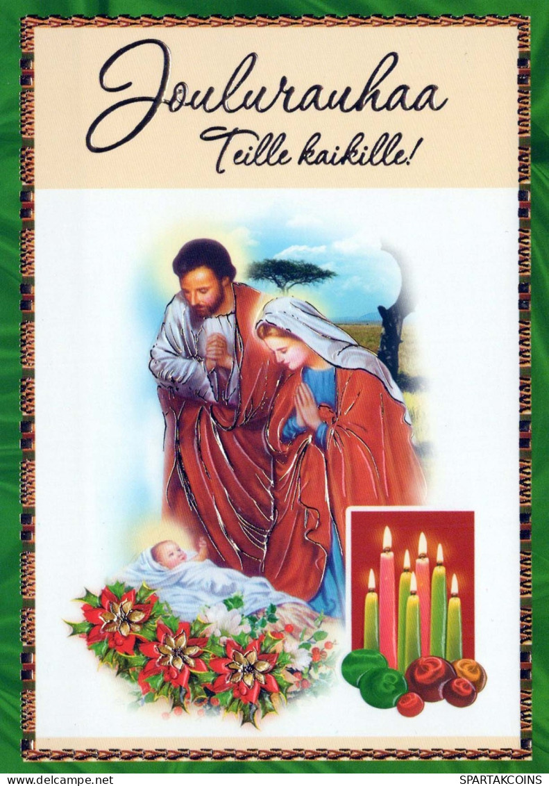 Virgen Mary Madonna Baby JESUS Christmas Religion Vintage Postcard CPSM #PBB881.GB - Virgen Mary & Madonnas