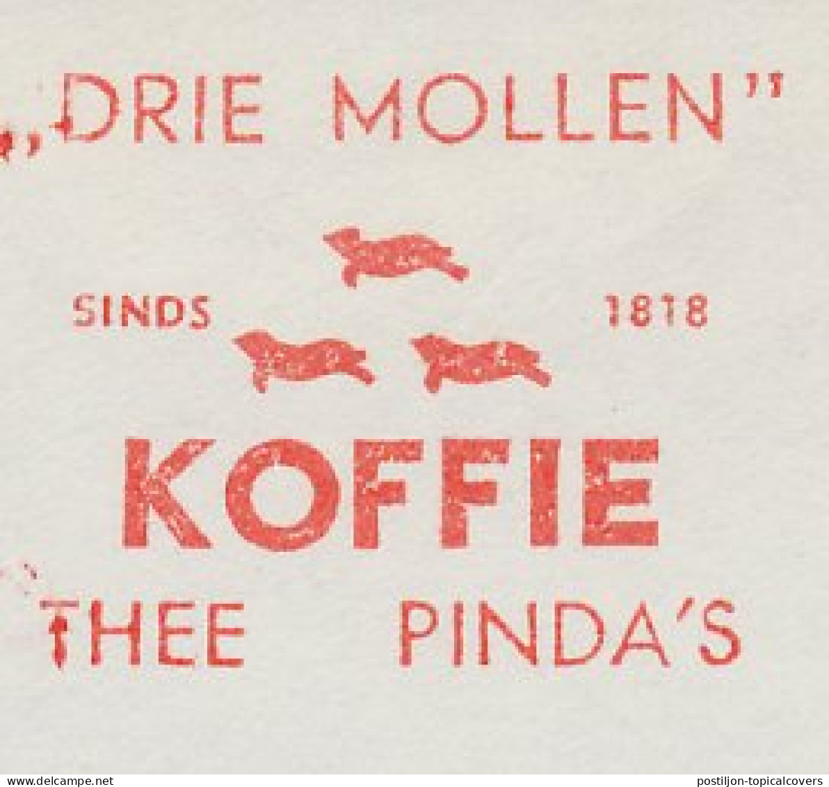 Meter Cut Netherlands 1966 Three Moles - Coffee - Tea - Peanuts - Autres & Non Classés