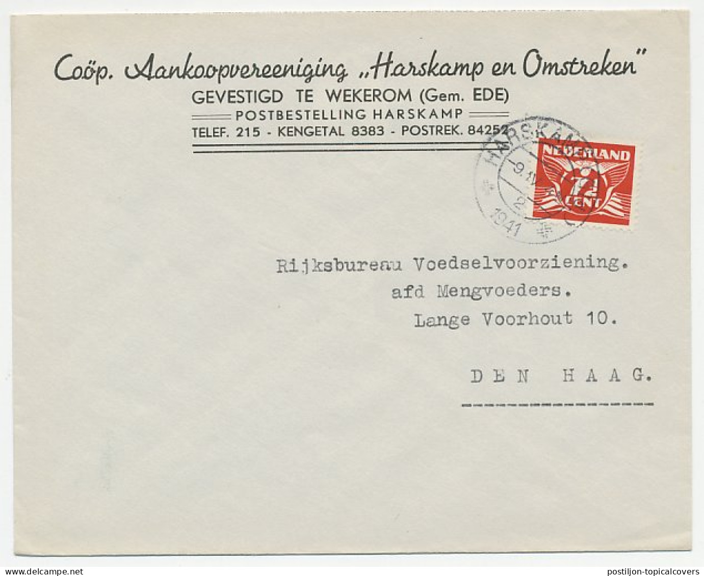 Firma Envelop Wekerom 1941 - Aankoopvereniging - Zonder Classificatie