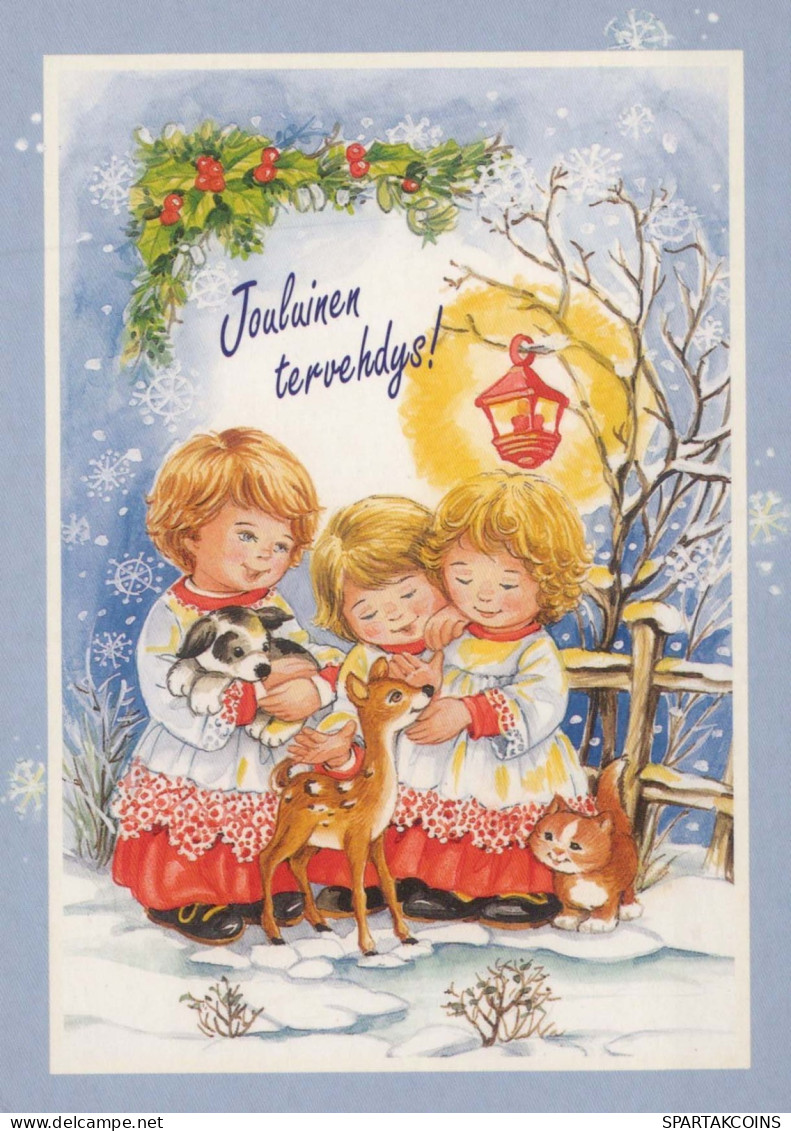 Happy New Year Christmas CHILDREN Vintage Postcard CPSM #PAY752.GB - Nieuwjaar