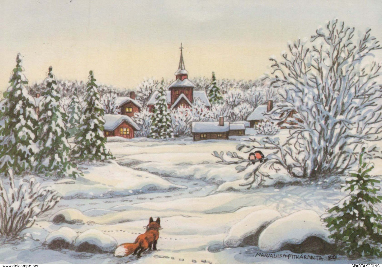 Happy New Year Christmas Vintage Postcard CPSM #PAW977.GB - Nouvel An