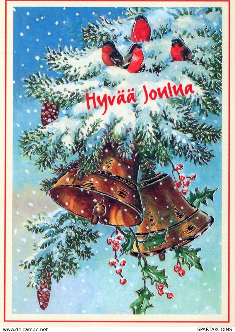 Happy New Year Christmas BELL Vintage Postcard CPSM #PAW847.GB - Nouvel An