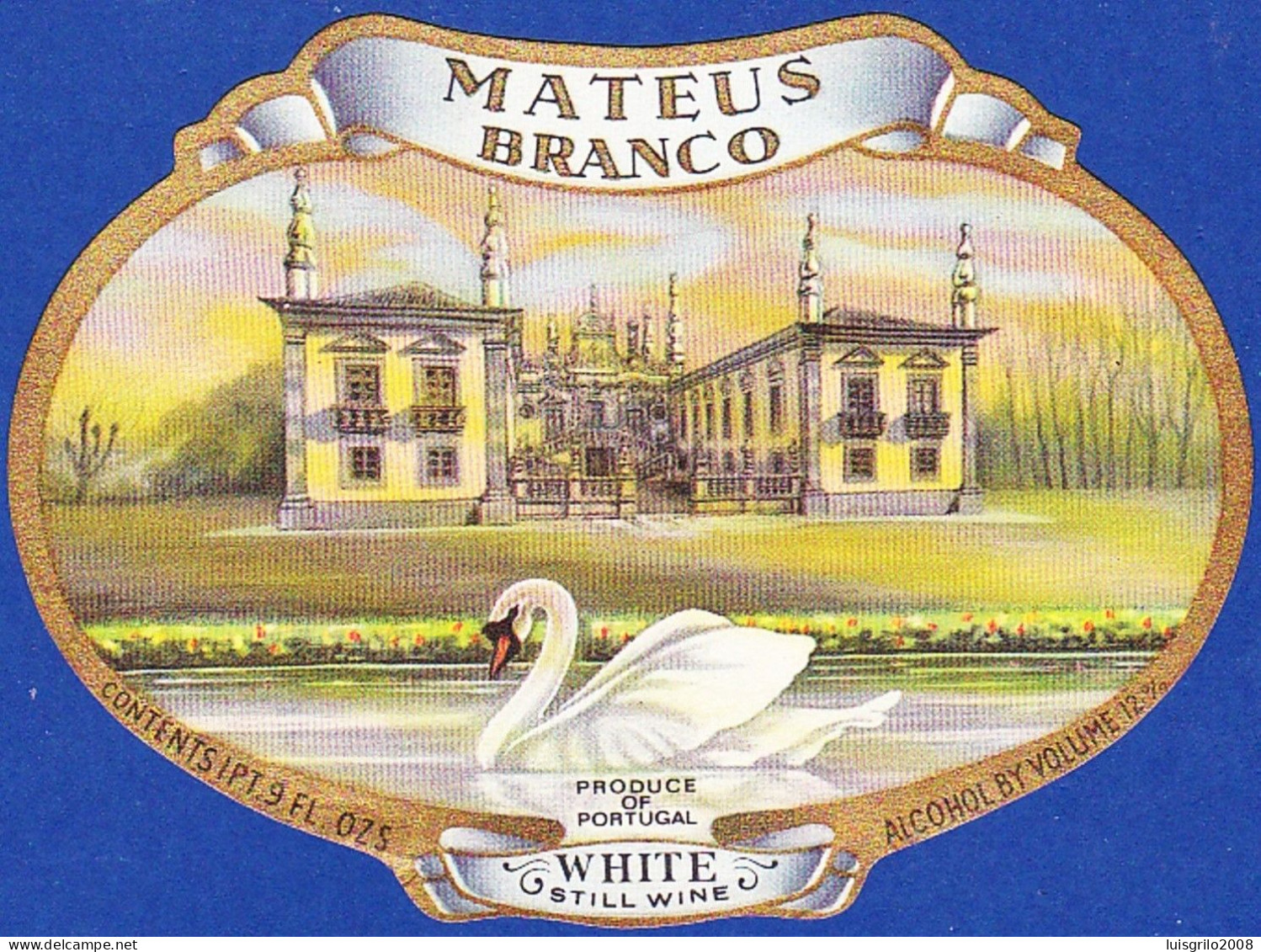 Wine Label, Portugal -  MATEUS BRANCO White Still Wine -|- Sogrape - Altri & Non Classificati