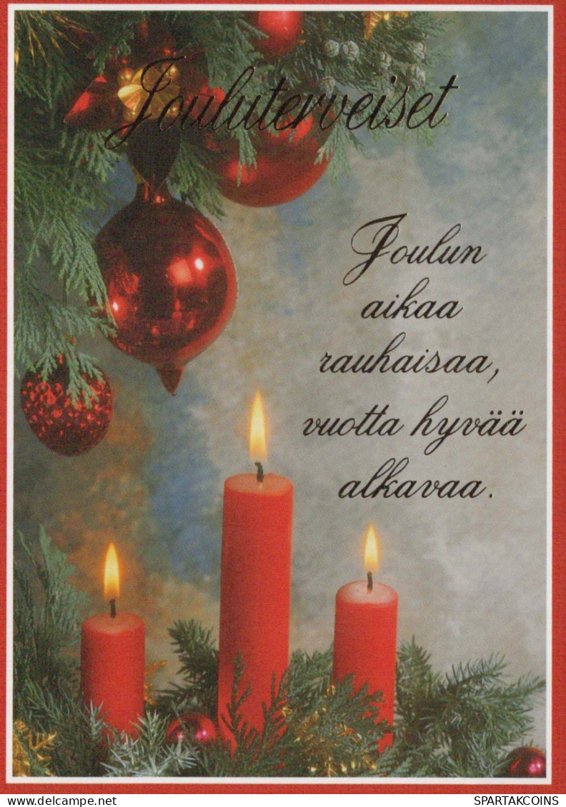 Happy New Year Christmas CANDLE Vintage Postcard CPSM #PAW282.GB - Nouvel An