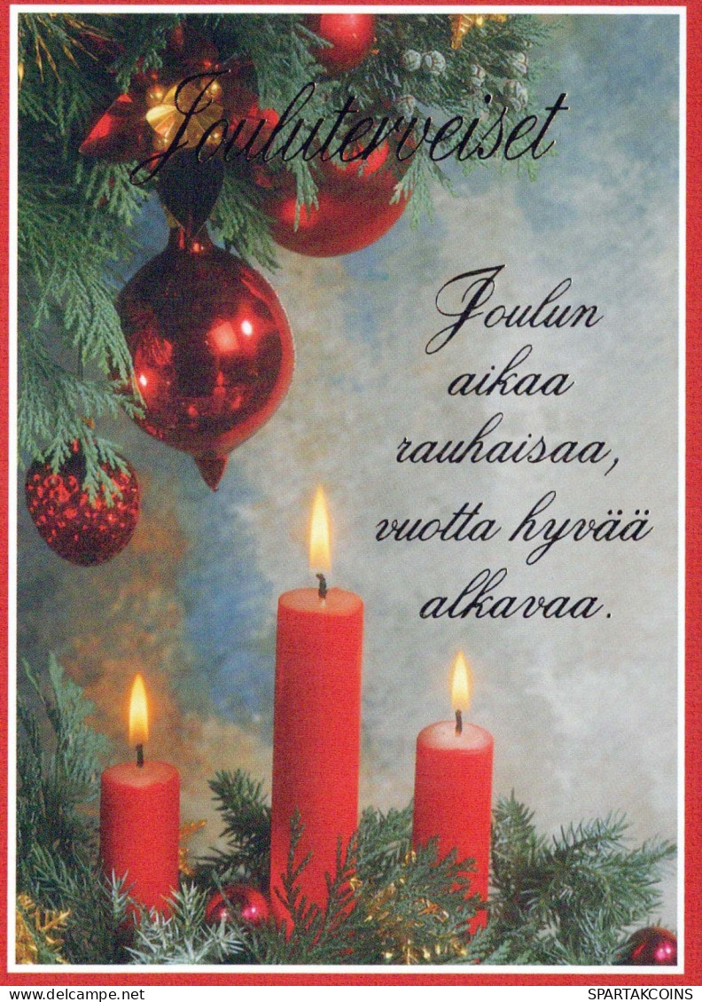 Happy New Year Christmas CANDLE Vintage Postcard CPSM #PAW282.GB - Nouvel An