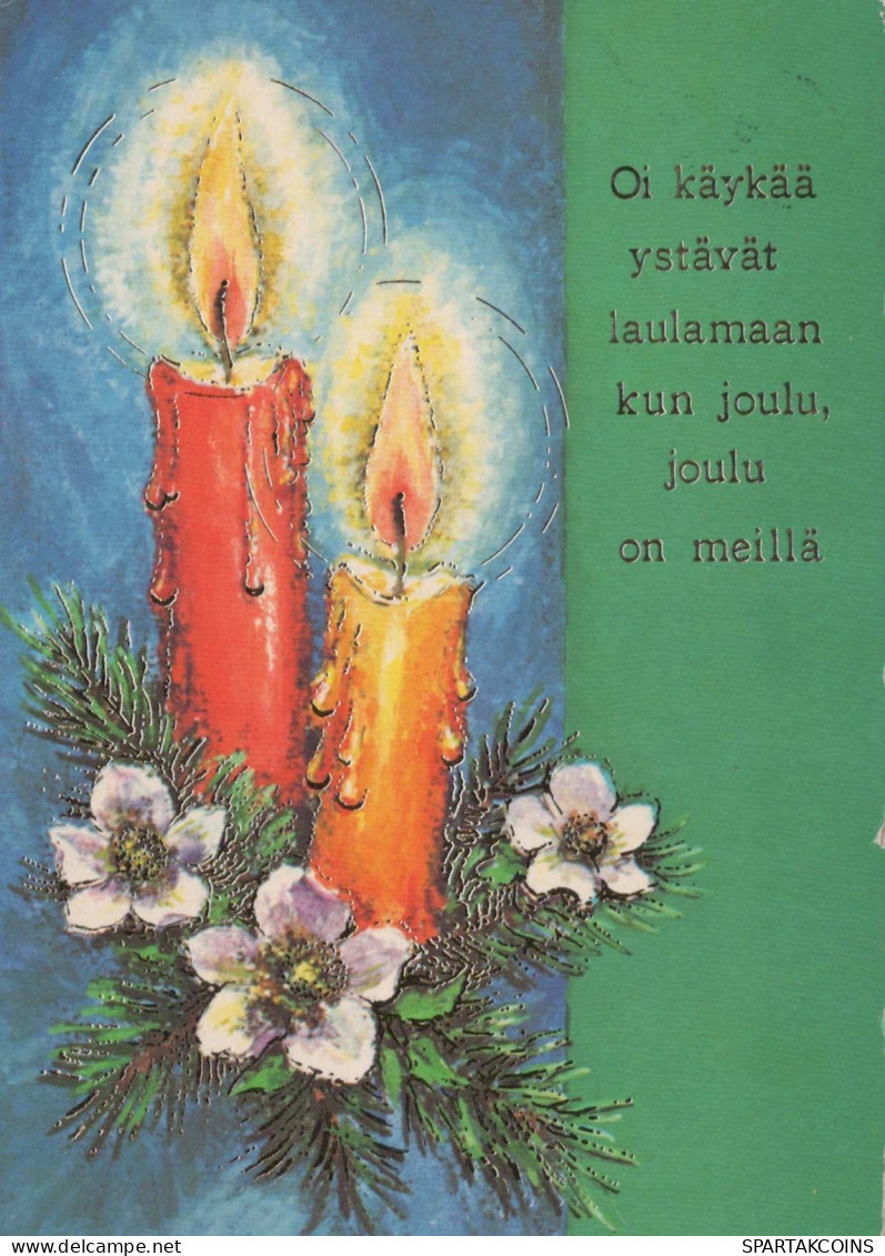 Happy New Year Christmas CANDLE Vintage Postcard CPSM #PAV310.GB - Neujahr