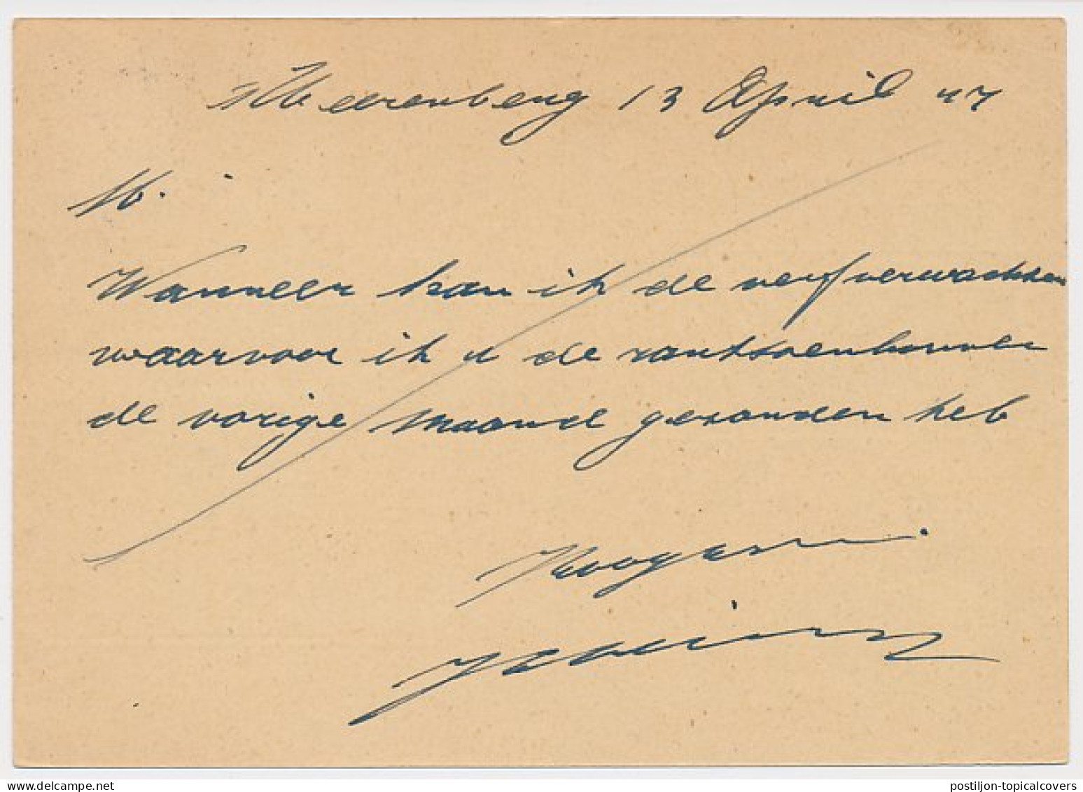Firma Briefkaart S Heerenberg 1947 - Schilder - Behanger - Ohne Zuordnung