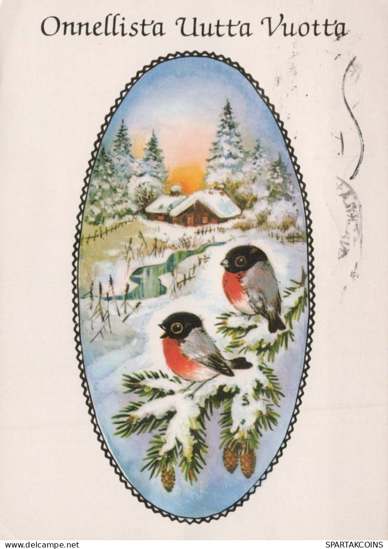 Happy New Year Christmas Vintage Postcard CPSM #PAT800.GB - Nieuwjaar